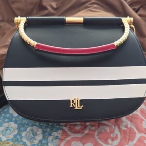 Polo by Ralph Lauren Blue and White Mini Bag